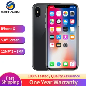 Apple iPhone X Cellphone Original Unlocked LTE Mobile Cell Phone 3GB RAM 64/256GB ROM Hexa Core Face ID 12MP iphone x phone