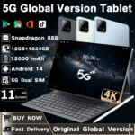 2025 Original Tablet Android14 Snapdragon888 11Inch HD 16GB+1TB 12000mAh 5G Dual SIM Bluetooth WiFi GPS Tables