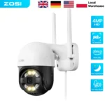 ZOSI PTZ Wifi IP Camera 4MP 3MP Outdoor AI Person Vehicle Package Pet Detect Wireless Camera Two-Way Audio Security CCTV Camera