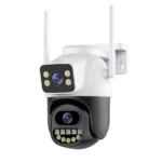 Dual Lens AI Human Detect Outdoor Security Cameras Wireless for Home Security Waterproof Wired Power Business Surveillance