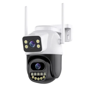 Dual Lens AI Human Detect Outdoor Security Cameras Wireless for Home Security Waterproof Wired Power Business Surveillance