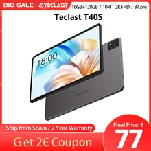 TECLAST T40S Android 12 tablet, 10,4 inch TDDI, (8GB + 8GB) Max. 16GB RAM + 128GB ROM (TF 1TB), MT8183 octa-core, Mali-G72, FHD 2000x1200 2K FHD, wiFi 5G & 2.4G/13 MP/BT5/Type-C/GPS camera