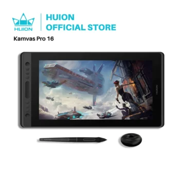 Huion Kamvas Pro 16 15.6 inch Graphic Tablet Monitor Battery-Free Pen Display Digital Tablet Drawing Monitor with Tilt AG Glass