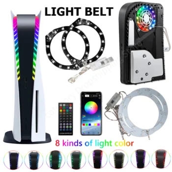 For PS5 LED Light Strip RGB 8 Colors 400 Effects Light Pickup Light Bar Strip Decorative Accessories for PlayStation 5 Console